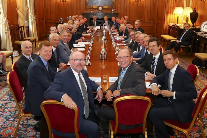 Graham Wynn and national LEP chairs at the meeting with the Prime Minister