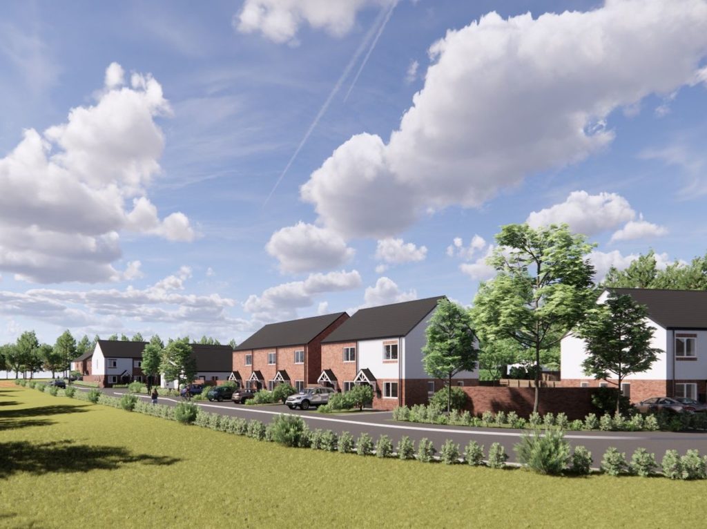 Proposed homes south of Newcomen Way, Woodside, Telford